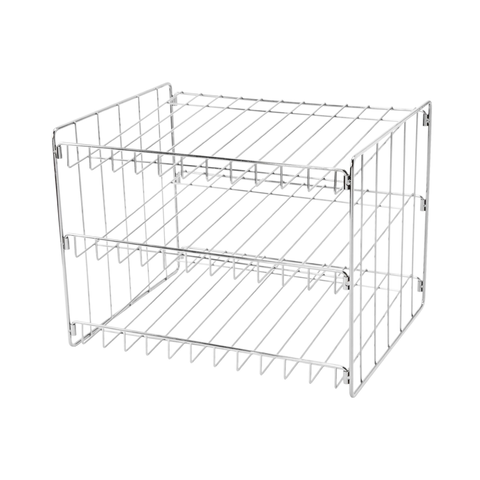Kitchen Details 3-Tier Chrome Can Storage Organizer Rack